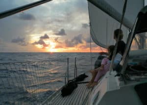 Navegando rumbo a Providencia.
