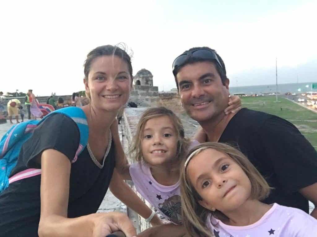 Foto de Familia en la muralla de Cartagena.
