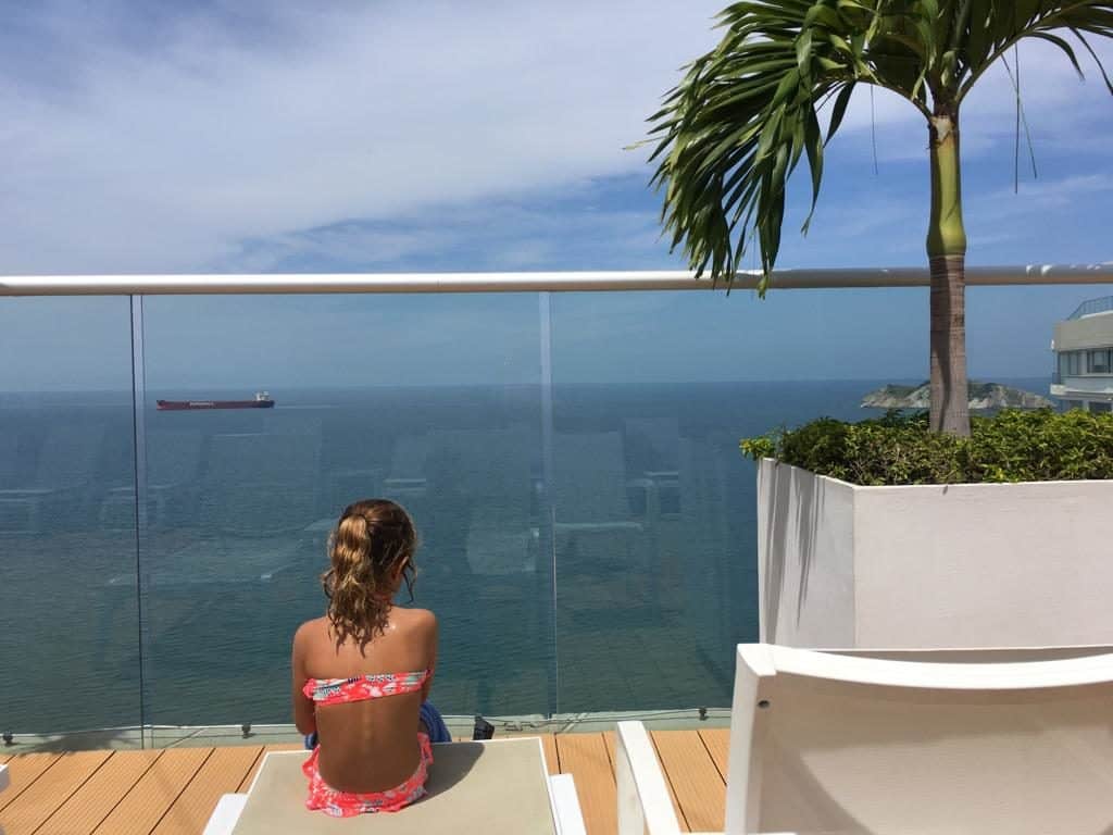 Vistas desde la piscina de nuestro hotel  en Santa Marta.