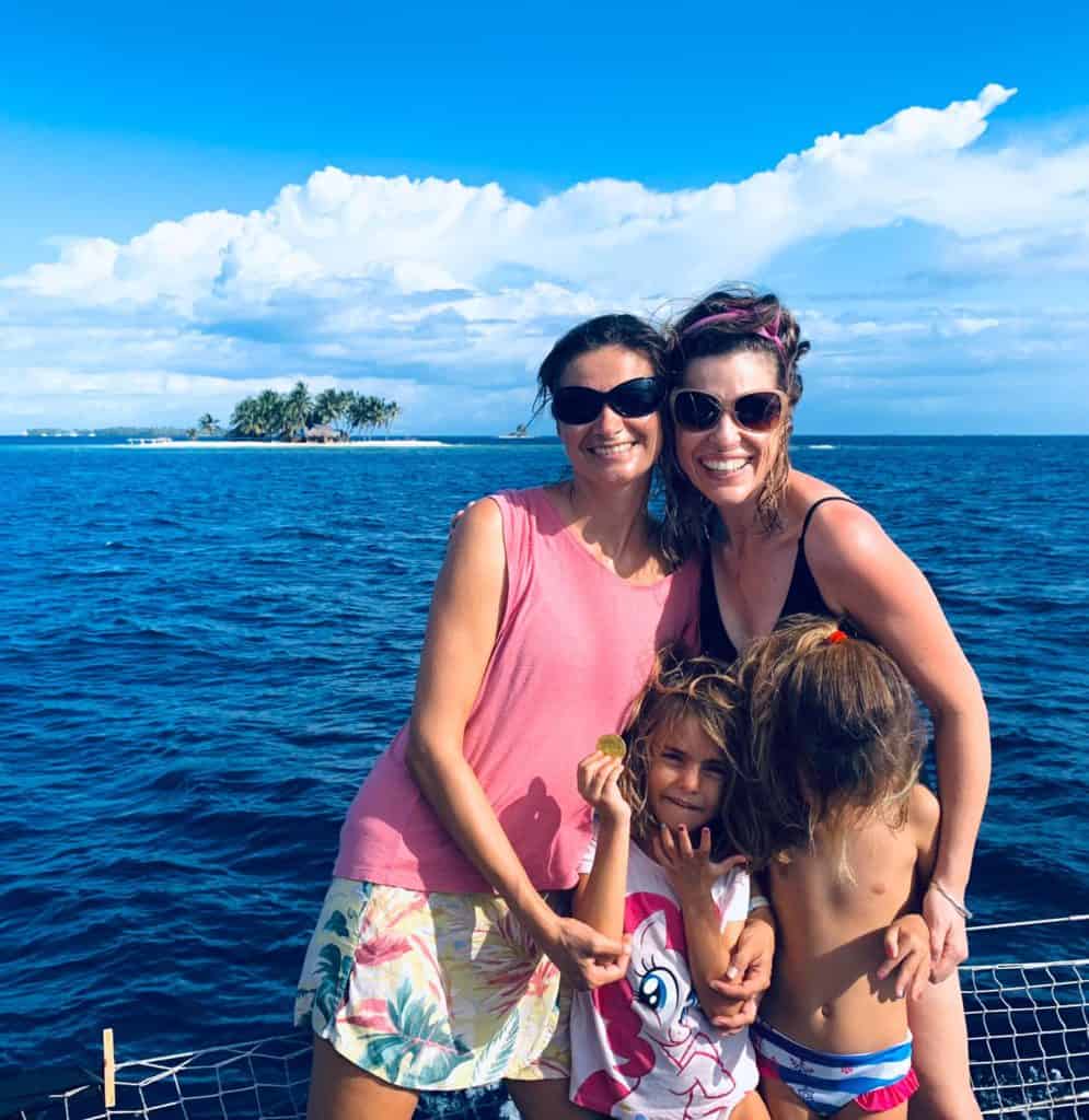 Posando en una de las 340 islas de San Blas.