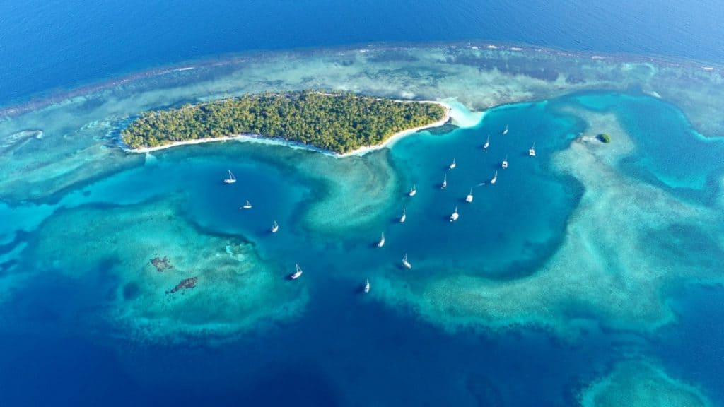 Fondeo de Green Island.  (foto cortesía de Eric)