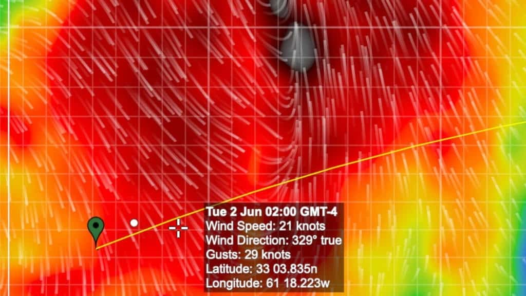 Borrasca en el atlantico norte.